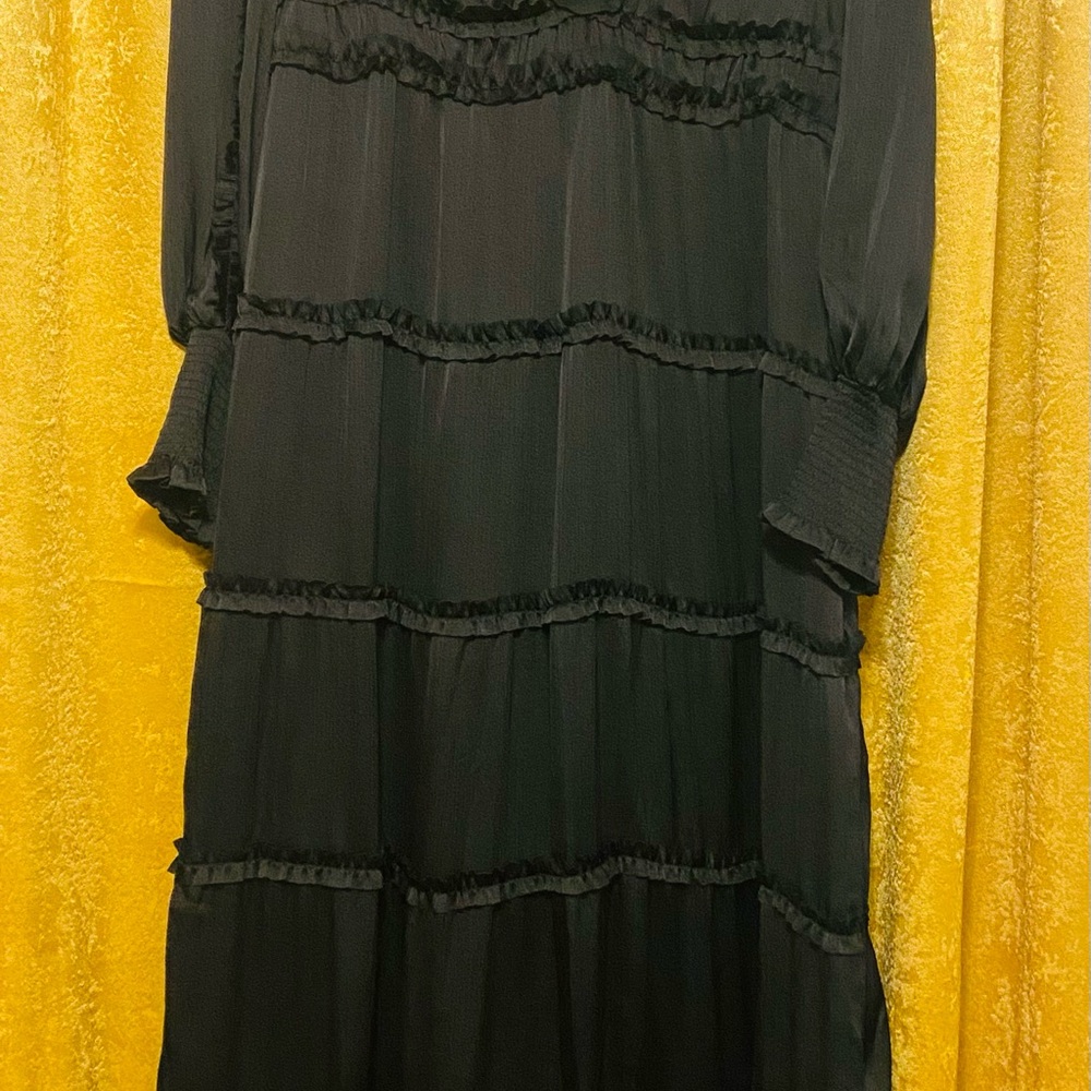 Elegant Black Ruffled Dress